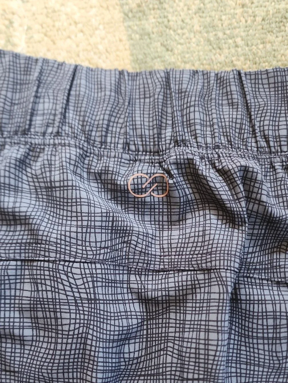 Calia, Women’s, Casual Black/Grey Plaid Elastic-Waist Skort, Sz. Small.